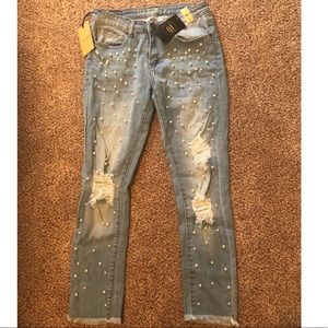 Pearl denim jeans